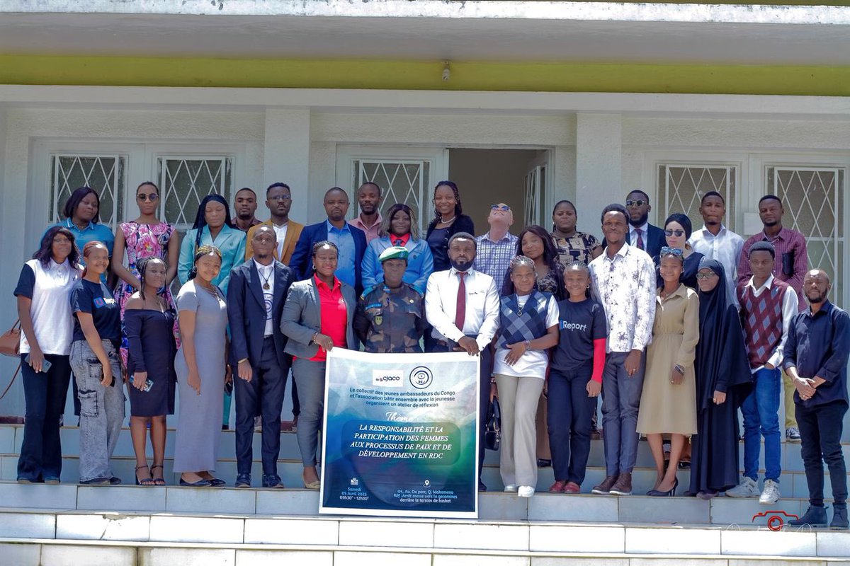 PascalineMwenge's tweet photo. 1/t
J’ai eu l’honneur de répondre à l’invitation du Collectif des Jeunes Ambassadeurs du Congo (#CJACO) et de l’organisation Bâtir Ensemble avec la Jeunesse (#BEJ), le samedi 5 avril 2025, à #Lubumbashi. https://t.co/8jicVjCHm1