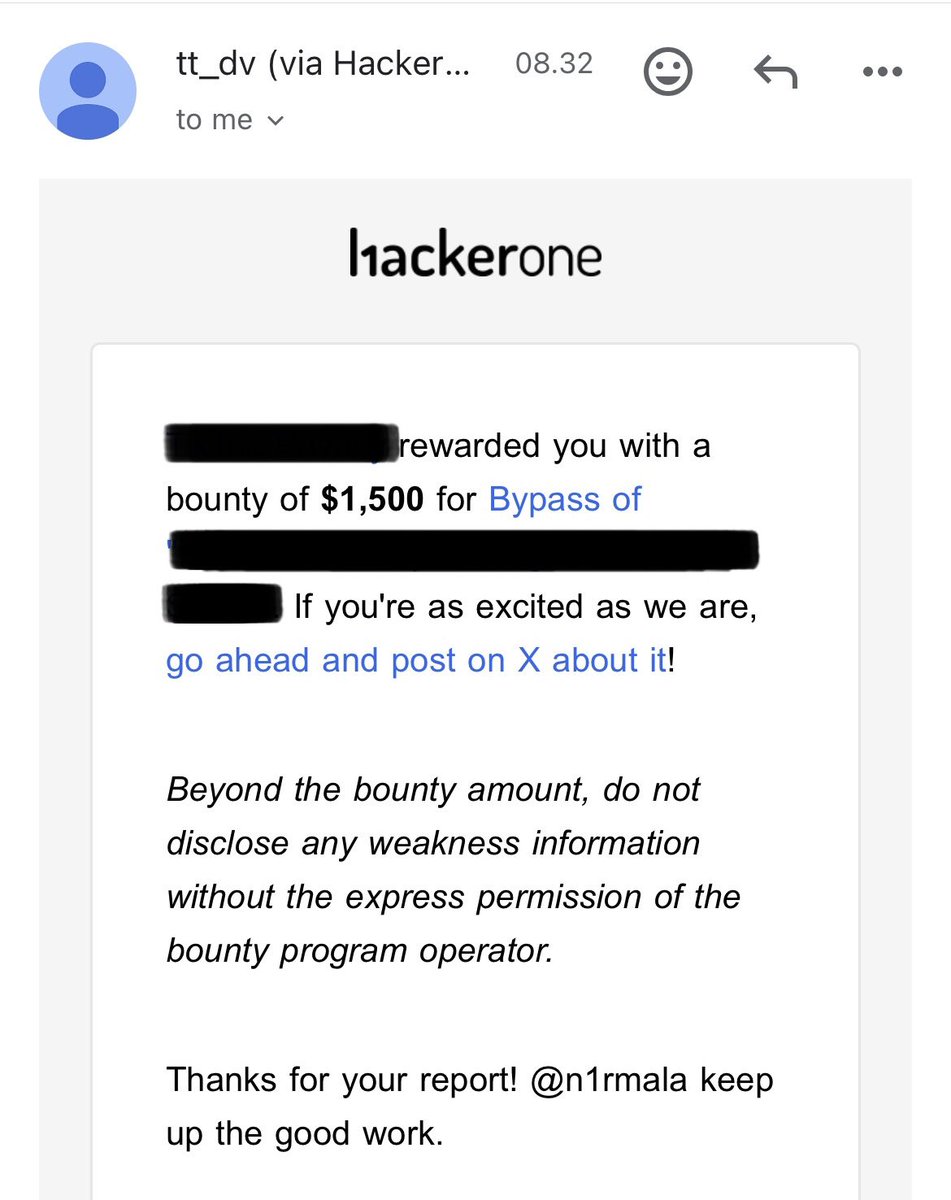 w_n1rmala's tweet image. yeah, just luck😂

#bugbounty #hackerone