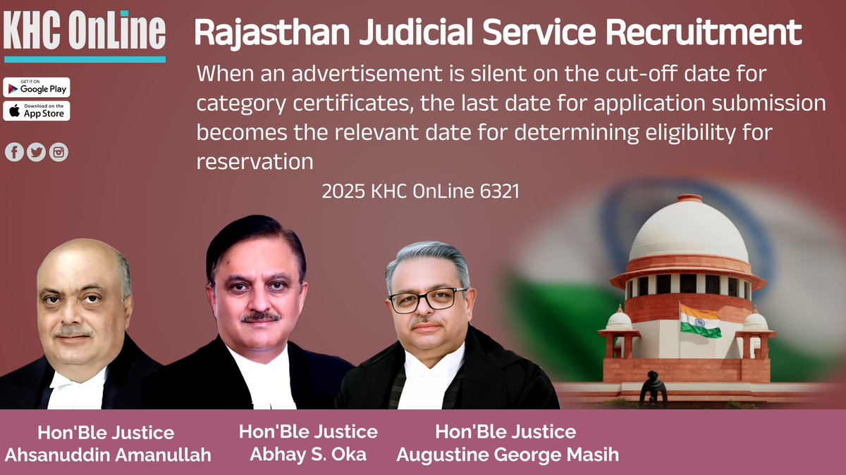 khconline1's tweet photo. #RajasthanJudicialService #RecruitmentRules #CategoryCertificate #ReservationEligibility #ApplicationDeadline #CutOffDate #JudicialRecruitment #GovernmentJobs #EligibilityCriteria #JobApplicationProcess https://t.co/iGyWTHU447