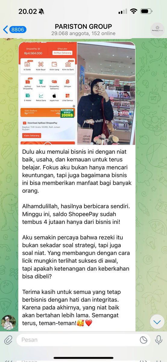 zenarine's tweet photo. testi lagi guys!! lumayan banget hasil bisnis sendiri asal konsistennn!! yang mau boleh wa di bio yaa! start 35rb kalian bisa dapet kelas bimbingan bisnis sendiri guys!!! 
#freelance #bisnismurah #zonauang https://t.co/eetcMN3z5S