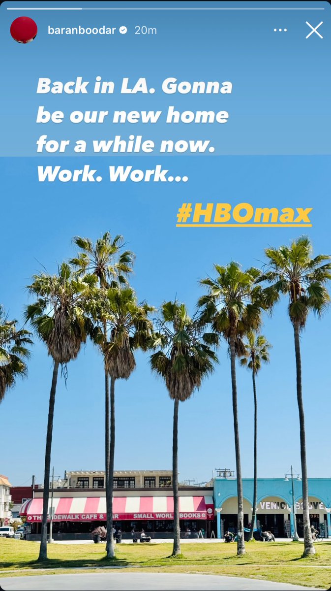 Bo and Jantje are in LA working on their HBO Max series.