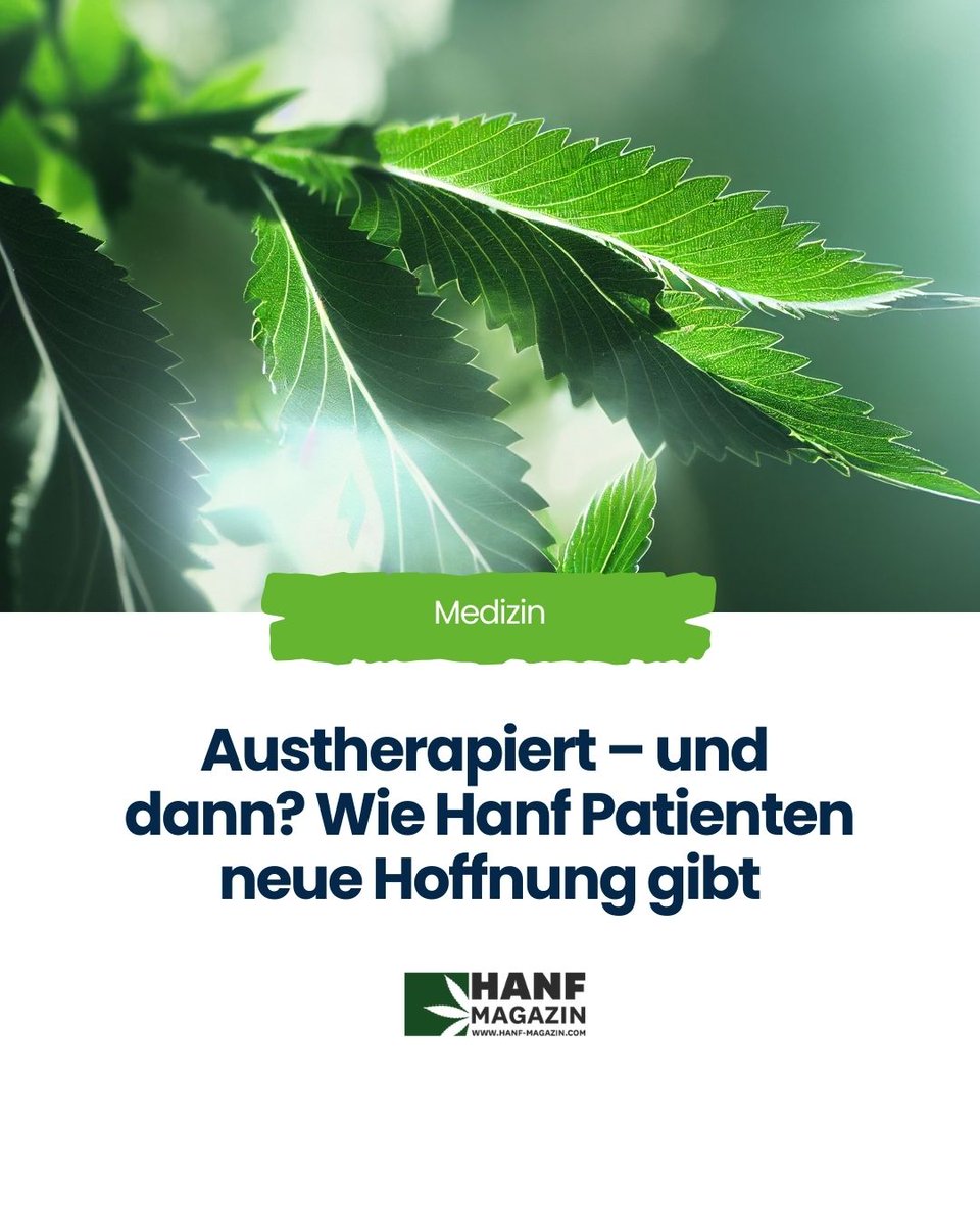 hanfmagazin's tweet photo. Austherapiert – und dann?
Für viele Patient:innen beginnt mit Cannabis eine neue Chance. 🌱
Was die Schulmedizin nicht mehr leisten kann, gelingt manchmal der Natur.
https://t.co/dRc15hp8zx
#MedizinischesCannabis #HanfAlsMedizin #Austherapiert #ChronischeSchmerzen #CannabisHilf https://t.co/tbUnwhO0yx