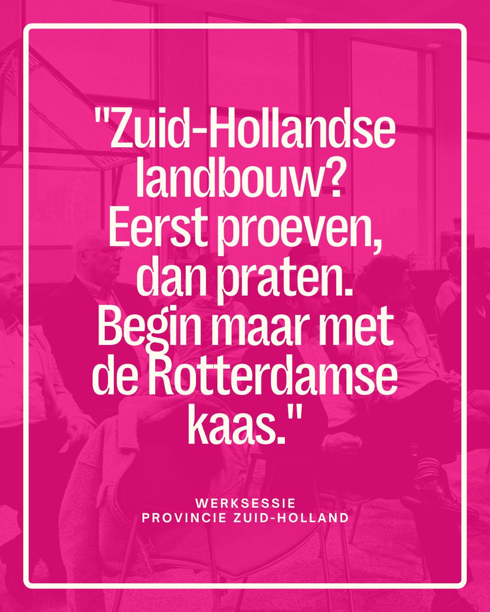 Werken aan landbouw in Zuid-Holland doen we met smaak. Wat neemt een Rotterdamse politica van een ouderenpartij mee naar de sessie? Juist: blokjes Rotterdamse kaas. Lokaal en lekker.
<a href="/EllenVerkoelen/">Ellen Verkoelen</a> <a href="/zuid_holland/">Provincie Zuid-Holland</a>
