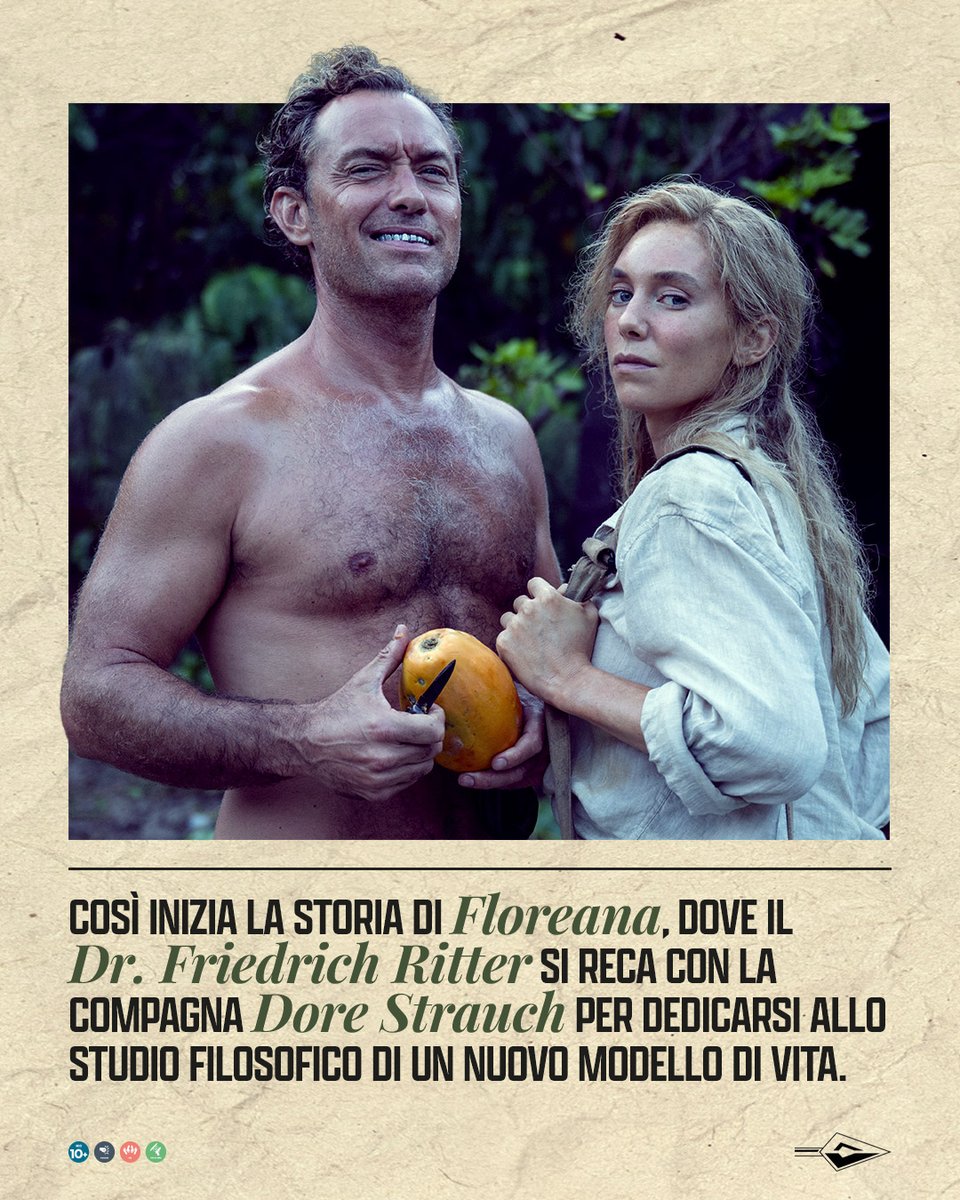 cinefilosit's tweet photo. 🌍✨ EDEN sbarca oggi nelle sale! Scopri il film diretto da Ron Howard, ispirato a una storia vera sull'isola di Floreana, con Jude Law, Ana de Armas e Vanessa Kirby.
#EDEN #RonHoward #Cinema2024 #JudeLaw #AnaDeArmas #VanessaKirby #FilmVero #01Distribution @01Distribution https://t.co/yxa0K1nHG2