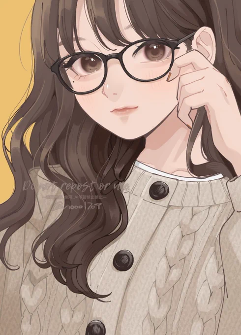 めがね女子まとめ#イラスト 