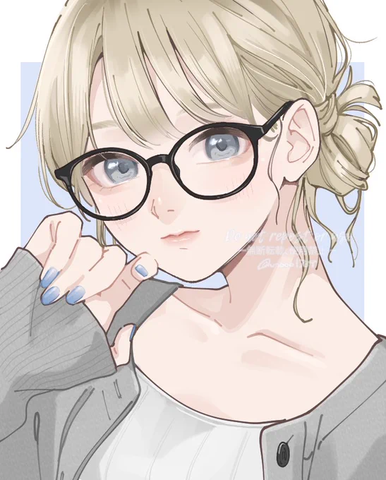 めがね女子まとめ#イラスト 