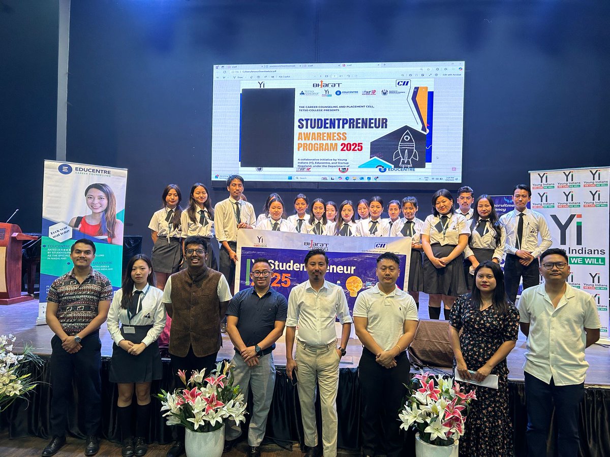 EducentreB7099's tweet photo. Studentpreneur Awareness Program 2025 continues to inspire young aspirants , accessibility to give hand-holding support in the venture.
#educentre #yi #Startups #nagaland #instition . https://t.co/xGoAEZHuQC