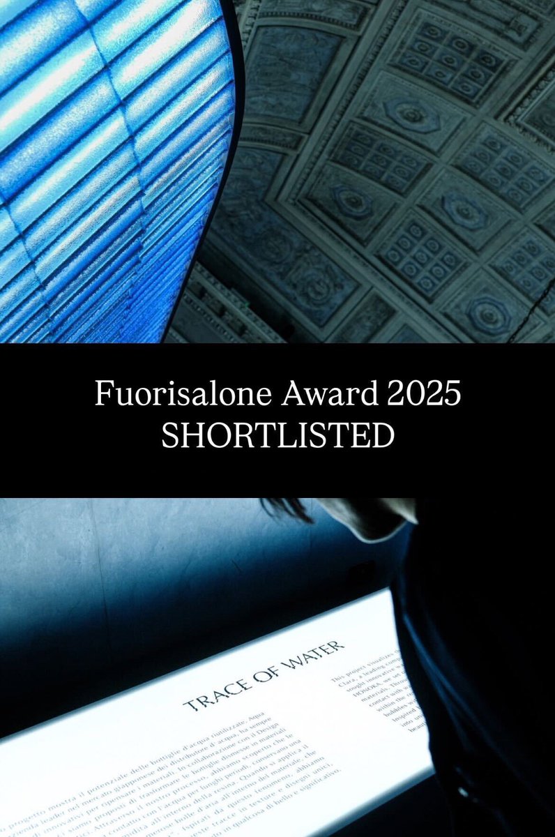 Sho_4580's tweet photo. AquaClara × HONOKAで取り組んだTRACE OF WATER がFuorisalone Award 2025のSustainability Mention Finalistにノミネートされています！ https://t.co/RHgRw8h18r