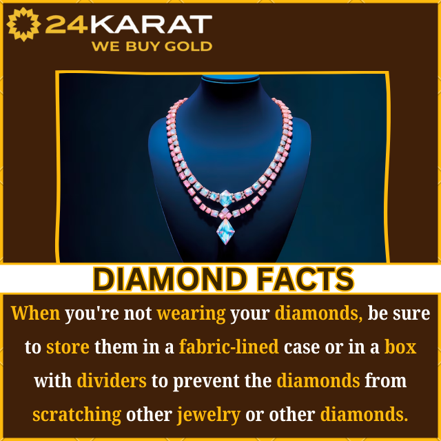 webuygoldsilver's tweet image. When you're not wearing your diamonds, be sure to store them in a fabric-lined case or in a box with dividers to prevent the diamonds from scratching other jewelry or other diamonds.

#diamondfacts #DiamondCare #jewelrytips #24karat #webuygold #jewelrycare #24karatwebuygold