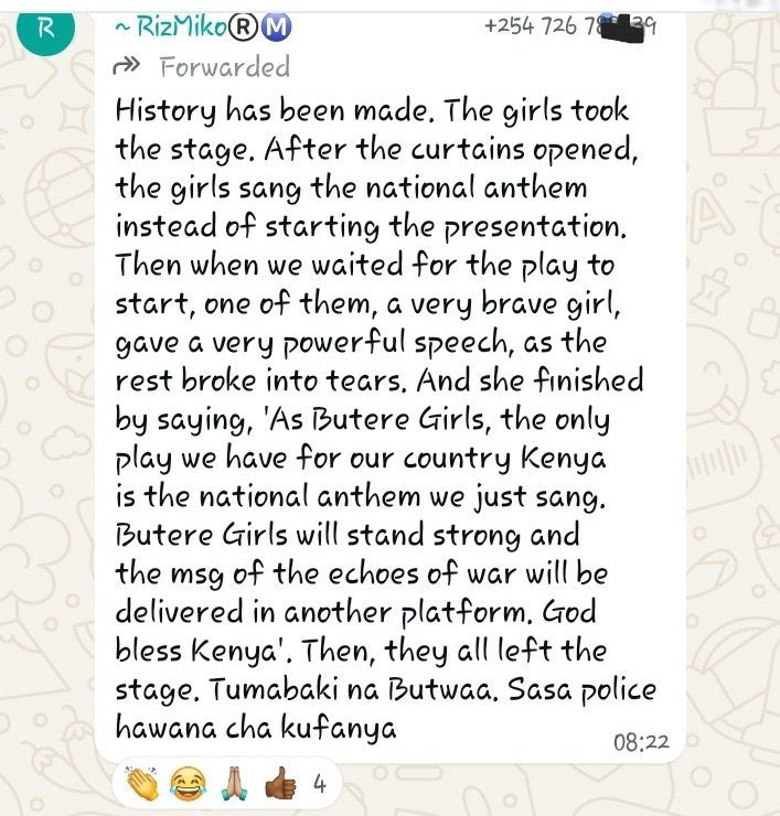 Butere Girls has just delivered a play more powerful than “Echoes of War”