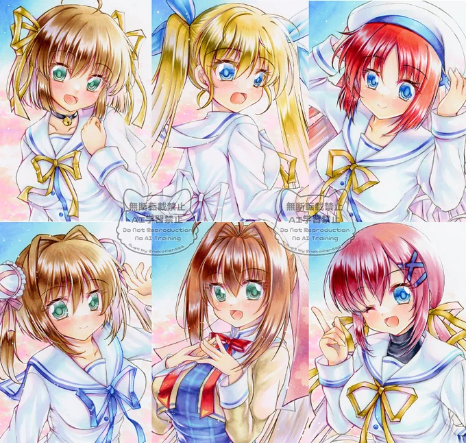さくら落ちる前に、2年前描いたの再揭。#アナログイラスト #DC〜ダ・カーポ〜 