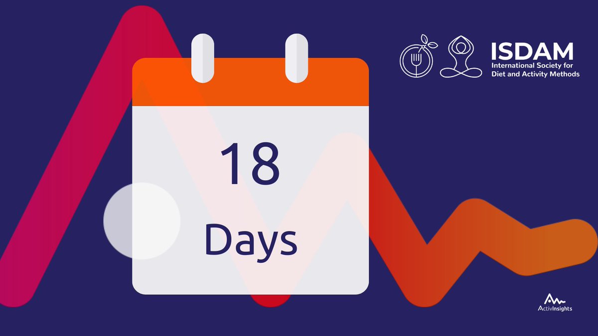 18 Days to Go! 🗓️

We're exhibiting at International Conference on Diet and Activity Methods (#ICDAM2025) Join us to explore advancements in objective measurement for lifestyle and health research.

📍 Event Details:
27 - 30 April 2025
Toronto, Canada
🔗 eu1.hubs.ly/H0hLdgx0