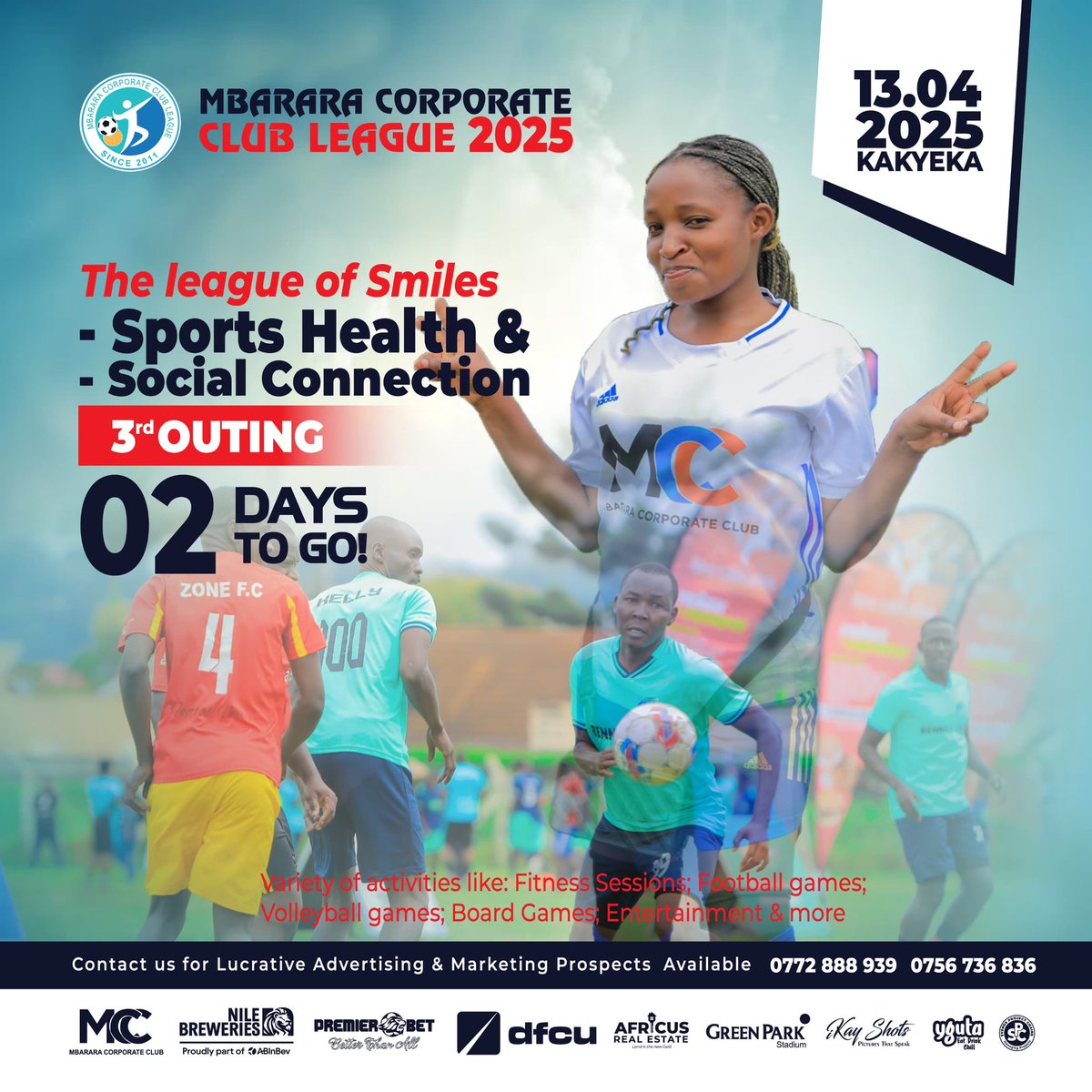 ancu256's tweet photo. Just 2 days to go 
Mbarara corporate league is calling 
Kakyeka stadium tweshangeyo 
#mbararacorporateleague
#3rdouting
Don't miss this outing 💃💃💃 https://t.co/SrTYoUlUQm