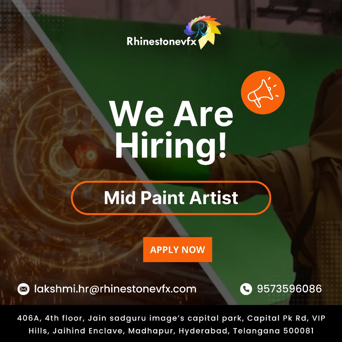 rhinestone_vfx's tweet photo. We are Hiring Mid Paint Artist.

#hiring #Hiringpaintartist #midpaintartistjobs #vfxjobs #vfxjobshyderabad #vfxpaintartistjob #midpaintartist #rhinestonevfxhiring #vfxjobsinhyderabad #vfxjobsindia #hiringvfxpaintartist #vfxjobsapplynow #newvfxjobs #rhinestonevfx https://t.co/GBYEEXAzYq