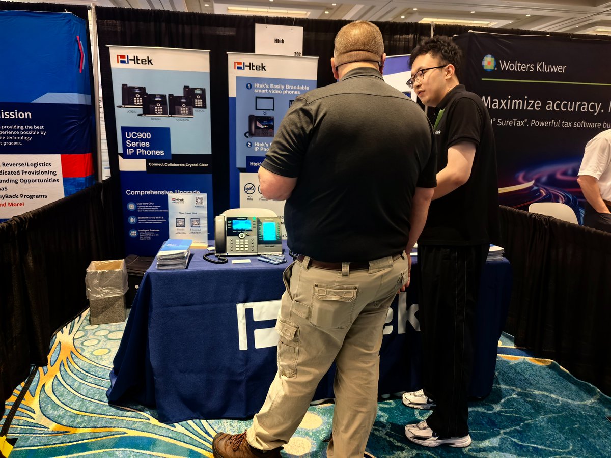 Htek2005's tweet photo. Thank you to everyone who stopped by Booth #202 at the @SkySwitchSays Partner Conference! 🙌
We enjoyed showcasing our latest IP phone solutions and connecting with industry leaders. Here are some highlights from the event! 🚀
See you, Orlando! 🌟
#SkySwitch #Vectors2025 #Htek https://t.co/SmH9mcNoJR