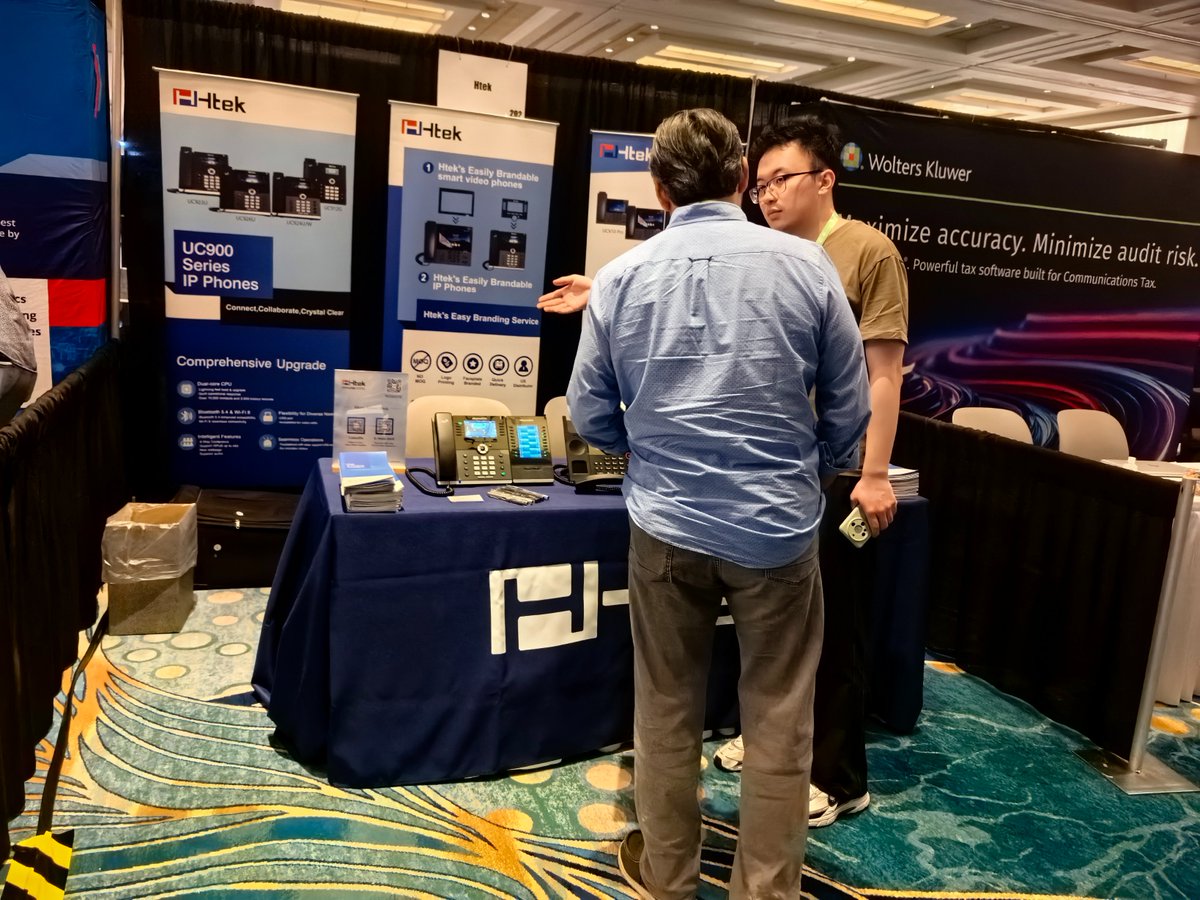 Htek2005's tweet photo. Thank you to everyone who stopped by Booth #202 at the @SkySwitchSays Partner Conference! 🙌
We enjoyed showcasing our latest IP phone solutions and connecting with industry leaders. Here are some highlights from the event! 🚀
See you, Orlando! 🌟
#SkySwitch #Vectors2025 #Htek https://t.co/SmH9mcNoJR