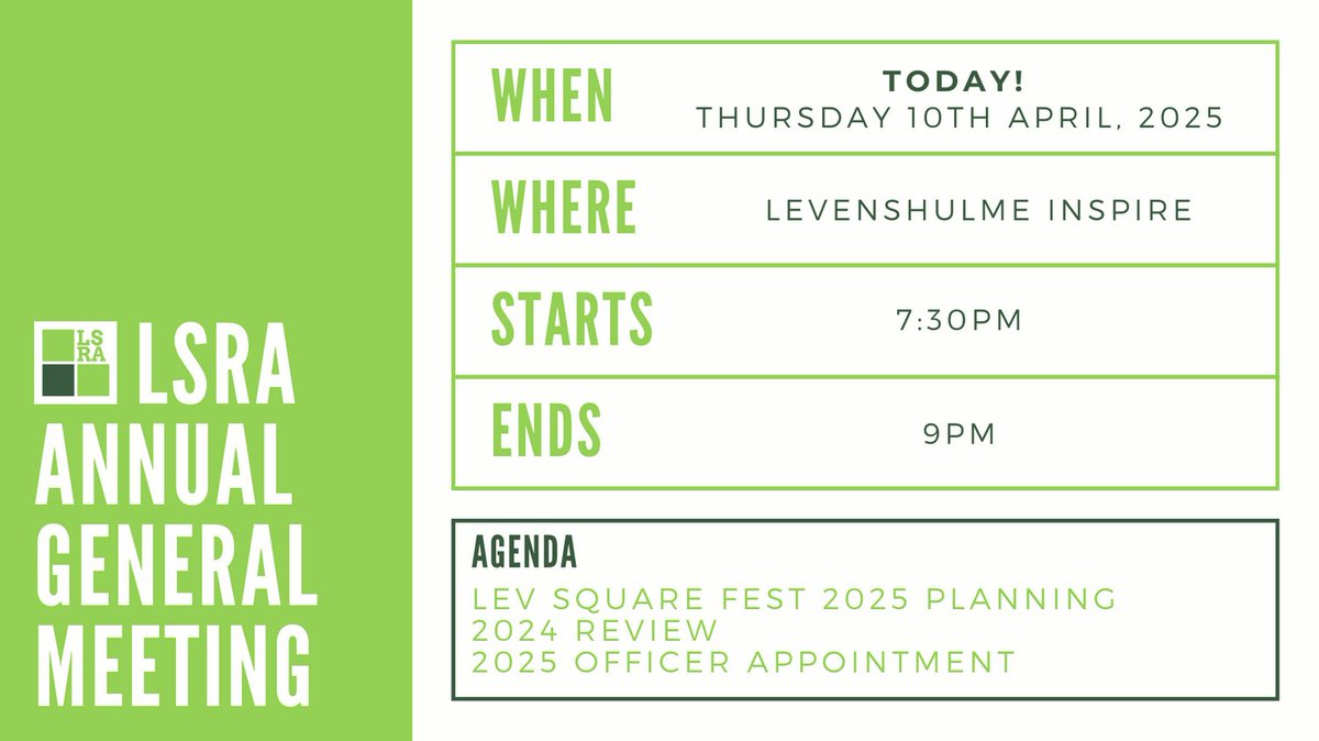 ✨ It's today!! Come along to our AGM this evening - we'd love to see you there! 👋