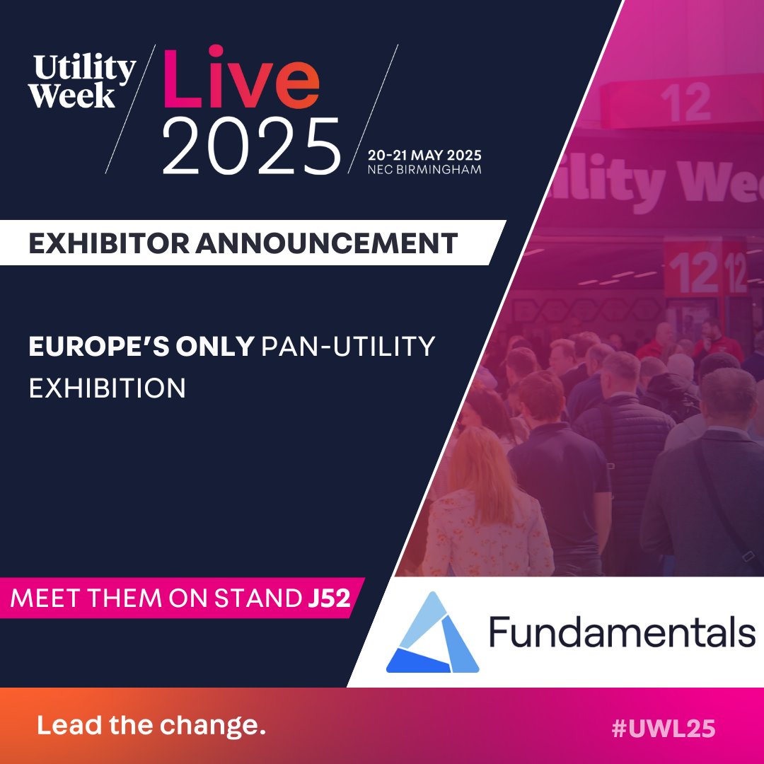 Utility Week Live (@utilityweeklive) on Twitter photo 📣New Exhibitor!
We are thrilled to announce that <a href="/FundamentalsLtd/">Fundamentals Ltd</a> will be exhibiting at Utility Week Live 2025 (20-21 May, NEC, Birmingham). Find them at stand J52.
Find out more: bit.ly/4clIy2G
Register free: bit.ly/49pHJVb 📣New Exhibitor!
We are thrilled to announce that <a href="/FundamentalsLtd/">Fundamentals Ltd</a> will be exhibiting at Utility Week Live 2025 (20-21 May, NEC, Birmingham). Find them at stand J52.
Find out more: bit.ly/4clIy2G
Register free: bit.ly/49pHJVb