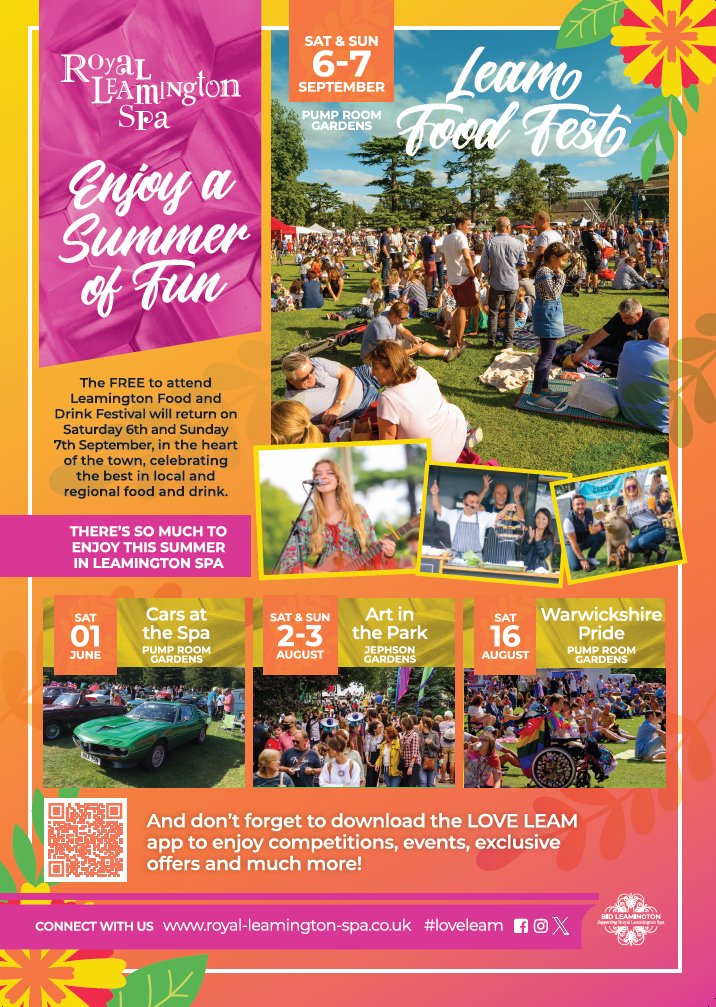 LoveLeamington's tweet image. Find out What’s On in Royal Leamington Spa including a number of FREE events to attend from July to September during our Summer of Fun! 

#LoveLeam #Leamington #SummerOfFun #Events #WhatsOn
