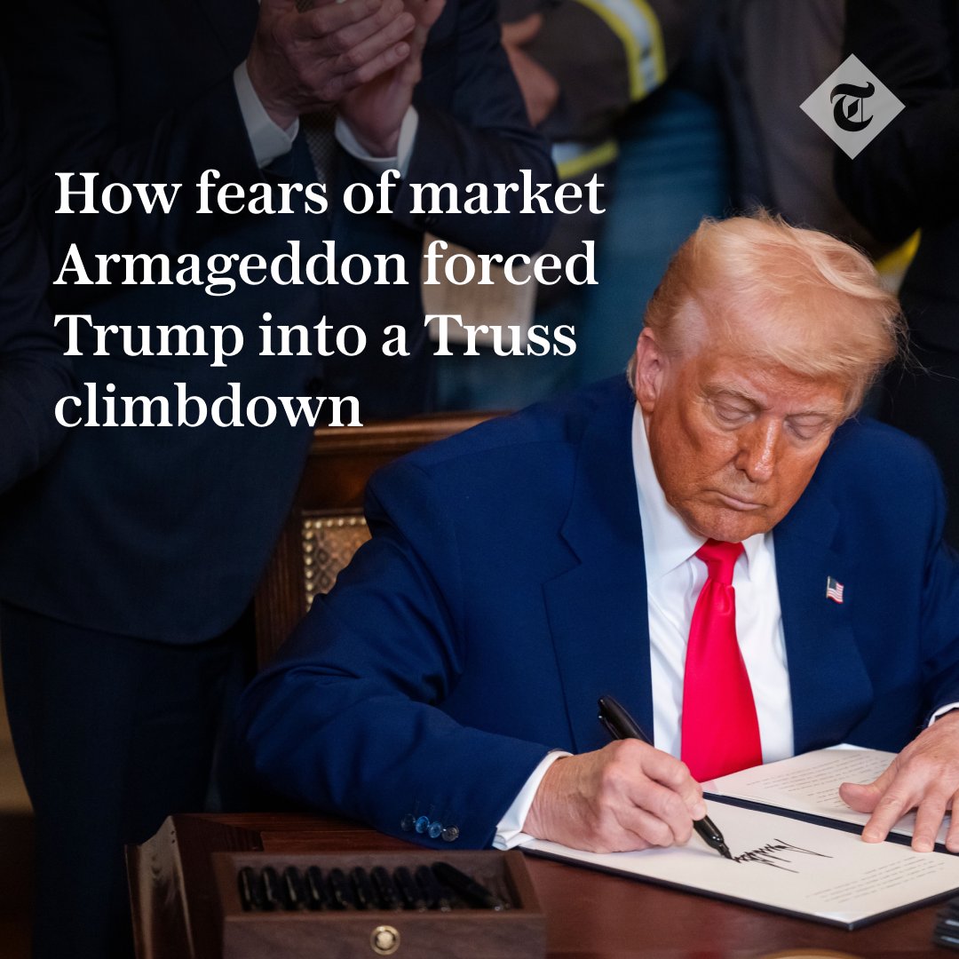 The Telegraph (@telegraph) on Twitter photo 🔴 A fire sale in the bond markets has forced the White House to reach for the extinguishers and pause tariffs
Read more from <a href="/MelissaLawford/">Melissa Lawford</a> ⬇️
telegraph.co.uk/business/2025/… 🔴 A fire sale in the bond markets has forced the White House to reach for the extinguishers and pause tariffs
Read more from <a href="/MelissaLawford/">Melissa Lawford</a> ⬇️
telegraph.co.uk/business/2025/…