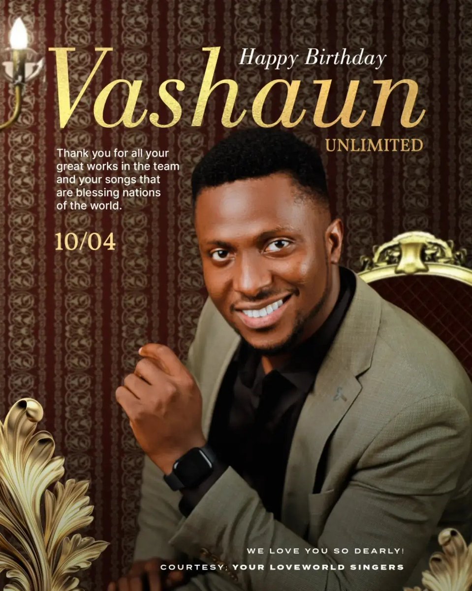 lwsingers's tweet photo. Happy glorious birthday 🎂 🥳 🎉 🎈 to an amazing personality, Brother Vashaun thank you so much for being a tremendous blessing to us all we love you so dearly and we pray that God almighty will continue to strengthen you and bless you in all that you do in Jesus name Shine on. https://t.co/14i07TDHd0