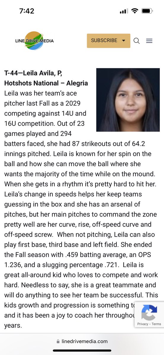 lavila2029's tweet photo. so happy and proud to be ranked #44 in the 2029 class by @LineDsoftball ! A heartfelt thank you to my coaches for all the dedication and hard work they put into my development. Your efforts make a significant difference! @dsabetsahebert 
And Coach Sam A. https://t.co/bSLgCD9MrP