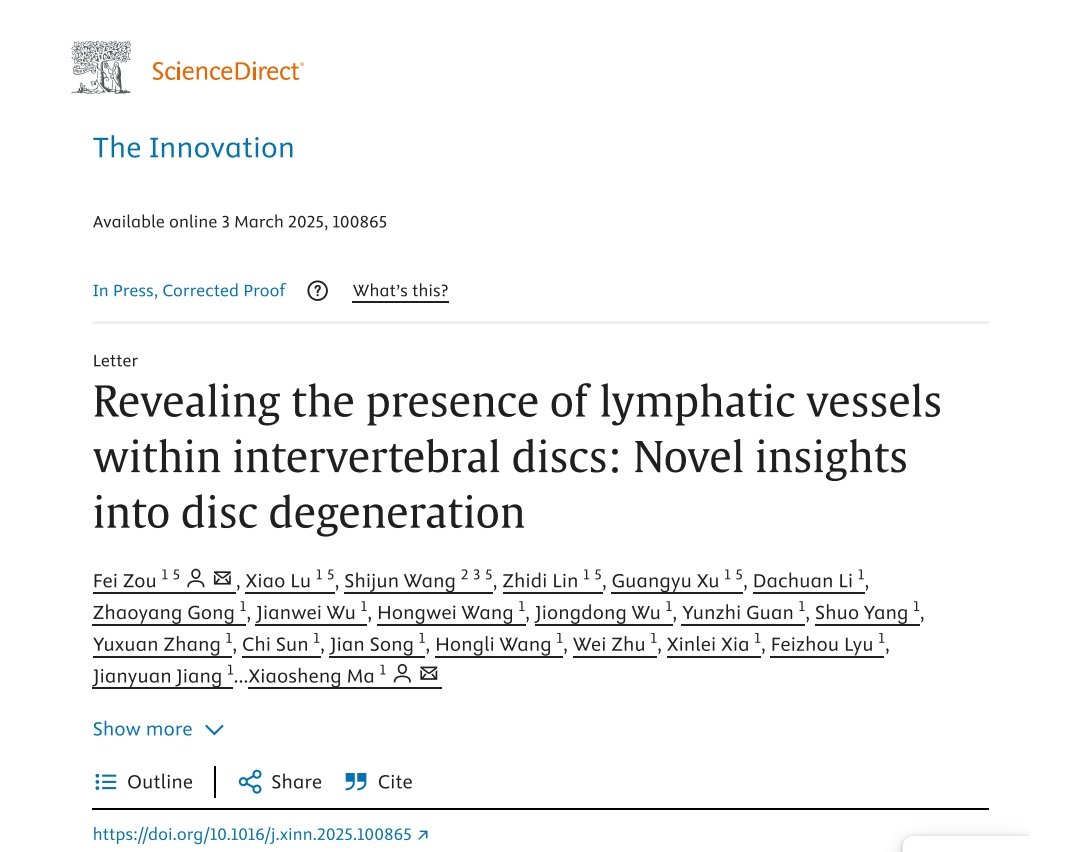 DavidMackeyDPT's tweet image. New research challenges belief that healthy intervertebral discs do not have lymphatic supply and suggests it may allow them to alleviate inflammation within the discs. This may open up new possibilities for future treatments of degenerative disc disease.
sciencedirect.com/science/articl…