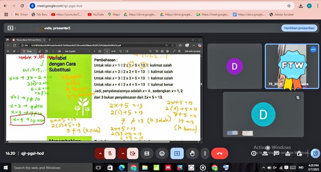 TutorMath__'s tweet photo. 9) Materi Persamaan Linear Satu Variabel (PLSV) #kelas7 

#7/3/35 #latepost https://t.co/lQNMBFZ7MB