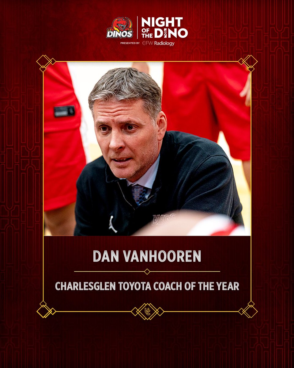 UCalgary Dinos (@ucdinos) on Twitter photo Congratulations to Dan Vanhooren of <a href="/DinosMBB/">UCalgary Dinos Men's Basketball ๐</a>, recipient of the 2024-25 Charlesglen Toyota Coach of the Year award! ๐ฅย
#GoDinos #NOTD Congratulations to Dan Vanhooren of <a href="/DinosMBB/">UCalgary Dinos Men's Basketball ๐</a>, recipient of the 2024-25 Charlesglen Toyota Coach of the Year award! ๐ฅย
#GoDinos #NOTD