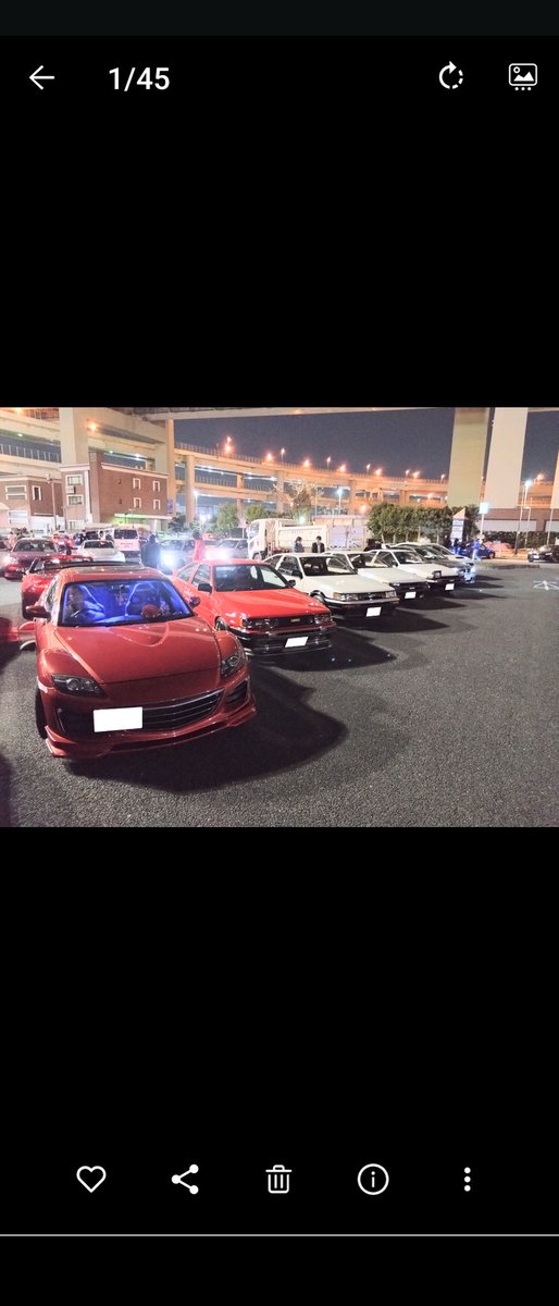 Hiro86_LEVIN's tweet photo. 昨日、洗車後にドライブしながら寄ってみたら、少しずつ増えていきました（笑）

しかも、皆さん若い方ばかり💡
若いって良いなぁ〜🎶

#AE86  #toyota #hachiroku #4ag #corolla #levin #trueno #ae86levin #ae86trueno  #japan  #daikoku #rx8 #mazda https://t.co/wOzJxs7dki