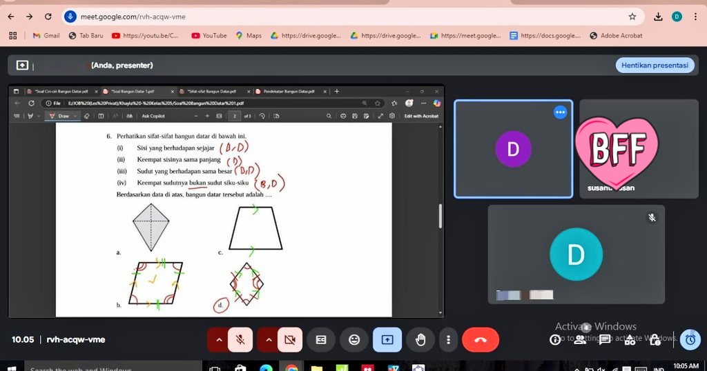 TutorMath__'s tweet photo. 11) Latihan Materi Sifat² Bangun Datar #kelas5

#8/3/25 #latepost https://t.co/OH4muhCwyt