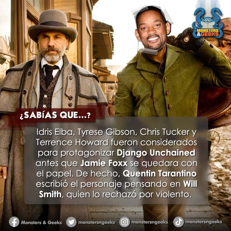 monstersngeeks's tweet image. #SabíasQue #DjangoUnchained #WillSmith