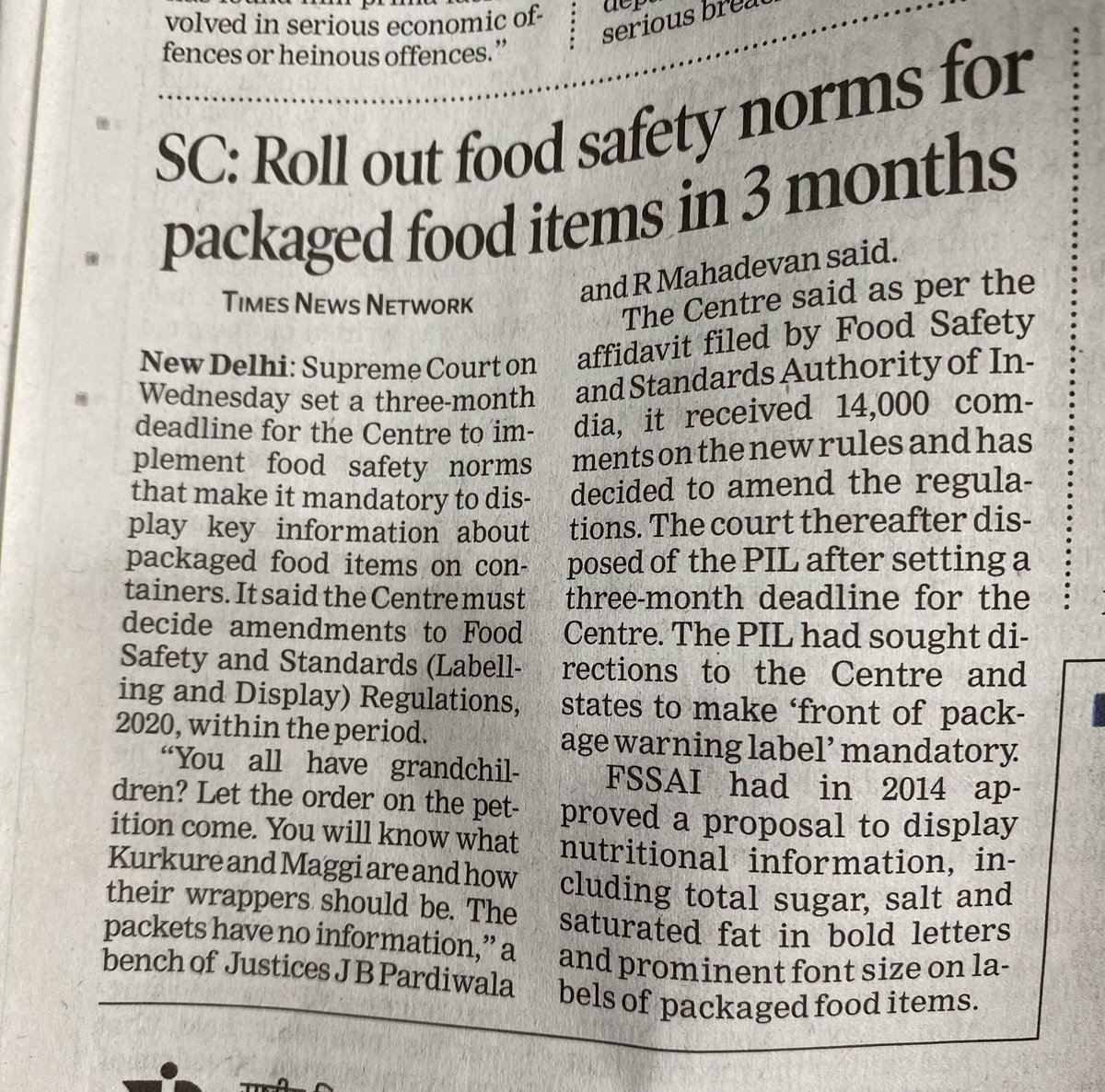 Dr. Arun Gupta MD FIAP (Ped) (@moveribfan) on Twitter photo Wow !! It shows what our agencies , mandated to protect public health , behave. Years of sitting on a regulation for front of the pack labels on HFSS or ultra processed food products .
Will you act now <a href="/fssaiindia/">FSSAI</a> ?
Will <a href="/MoHFW_INDIA/">Ministry of Health</a> ensure that this happens?
👇
<a href="/NAPiIndia/">NAPi India #EndTheJunkPush</a>
1 Wow !! It shows what our agencies , mandated to protect public health , behave. Years of sitting on a regulation for front of the pack labels on HFSS or ultra processed food products .
Will you act now <a href="/fssaiindia/">FSSAI</a> ?
Will <a href="/MoHFW_INDIA/">Ministry of Health</a> ensure that this happens?
👇
<a href="/NAPiIndia/">NAPi India #EndTheJunkPush</a>
1