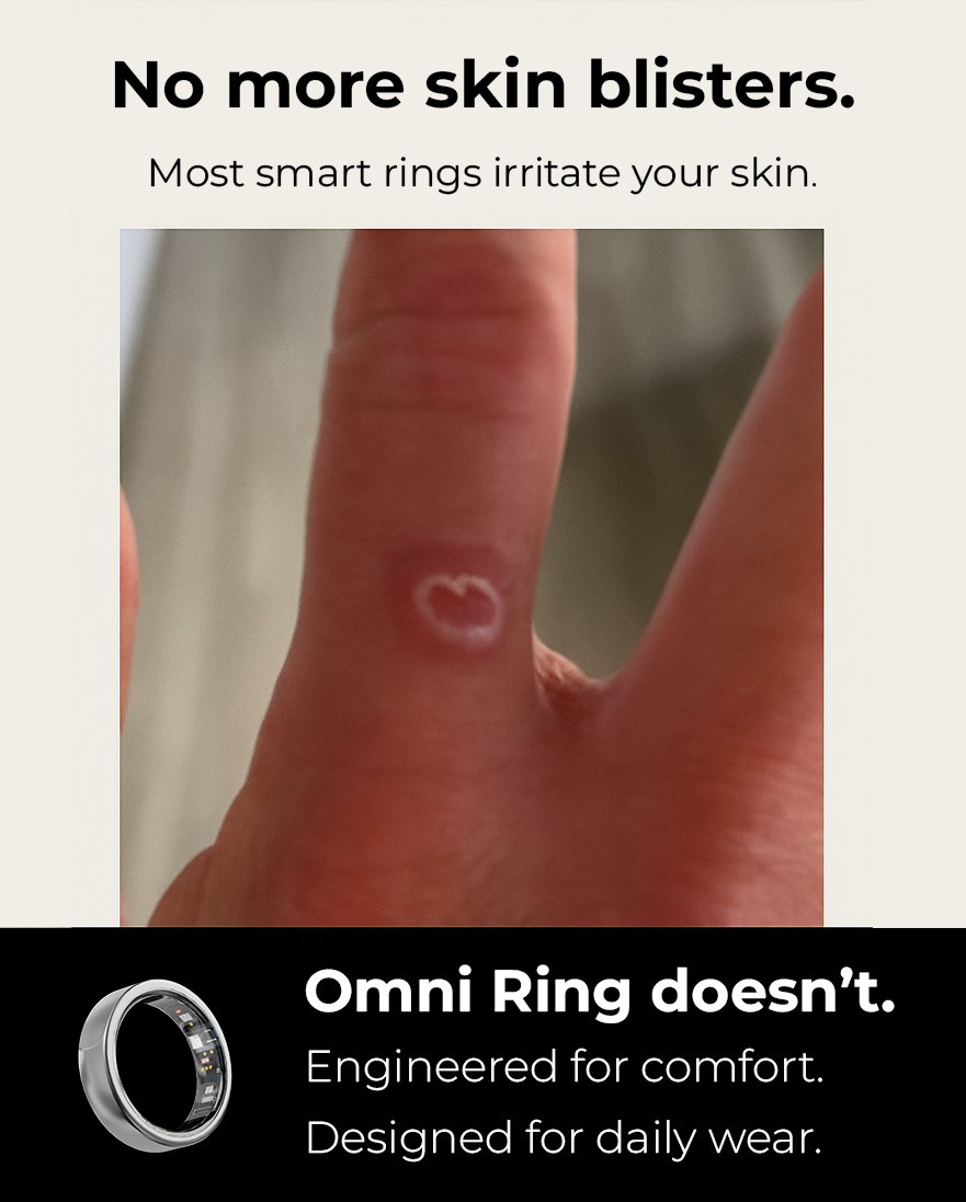 OmniHealthRing's tweet photo. Tired of rings that leave marks or blisters?
You deserve better.

💍 Omni Ring is made to move with you —
No bumps, no pressure, no skin irritation.
Just all-day comfort, and powerful health tech inside. https://t.co/8pDPX2xKPA