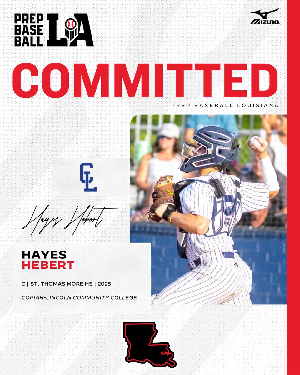 Prep Baseball Louisiana (@prepbaseballla) on Twitter photo Congratulations to 2025 Hayes Hebert (St. Thomas More HS) on his commitment to Copiah-Lincoln Community College. Hebert is the 5οΈβ£8οΈβ£th commit from our β23 State Games. #BeSeen
<a href="/AlexArmandPBR/">Alex Armand</a> | <a href="/Tyler__Leary/">Tyler Leary</a>
π€ loom.ly/VYB6vv4 Congratulations to 2025 Hayes Hebert (St. Thomas More HS) on his commitment to Copiah-Lincoln Community College. Hebert is the 5οΈβ£8οΈβ£th commit from our β23 State Games. #BeSeen
<a href="/AlexArmandPBR/">Alex Armand</a> | <a href="/Tyler__Leary/">Tyler Leary</a>
π€ loom.ly/VYB6vv4