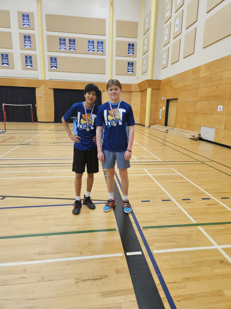 LT Lions had a strong showing today at the Regional Badminton Tournament.
Highlighted by the second place finish of LT Boys Doubles team Grayson and Leo. 
#OffToProvincials