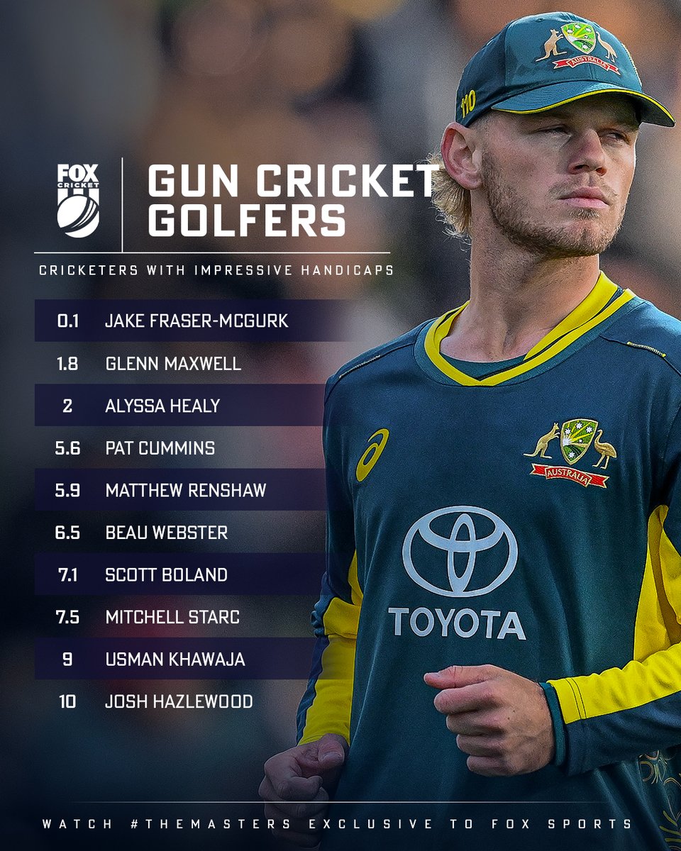 Some seriously good golfers in Aussie cricket ranks 👀

Latest full list 👉 bit.ly/425rpXD

Watch #TheMasters EXCLUSIVE to Fox Sports available on Kayo Sports
