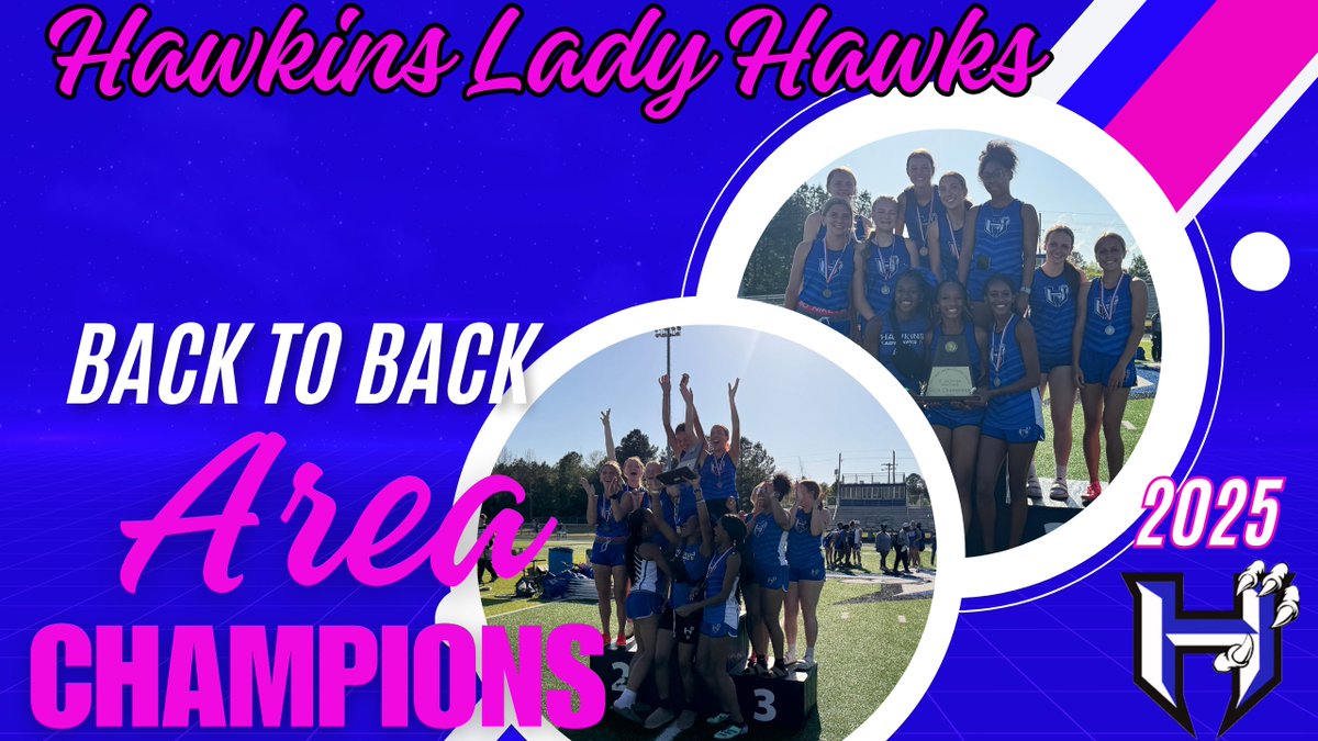 Hawkins Lady Hawks (@1ladyhawks) on Twitter photo The Lady Hawks are the Track & Field BACK-TO-BACK AREA CHAMPIONS
#2025areachampions The Lady Hawks are the Track & Field BACK-TO-BACK AREA CHAMPIONS
#2025areachampions