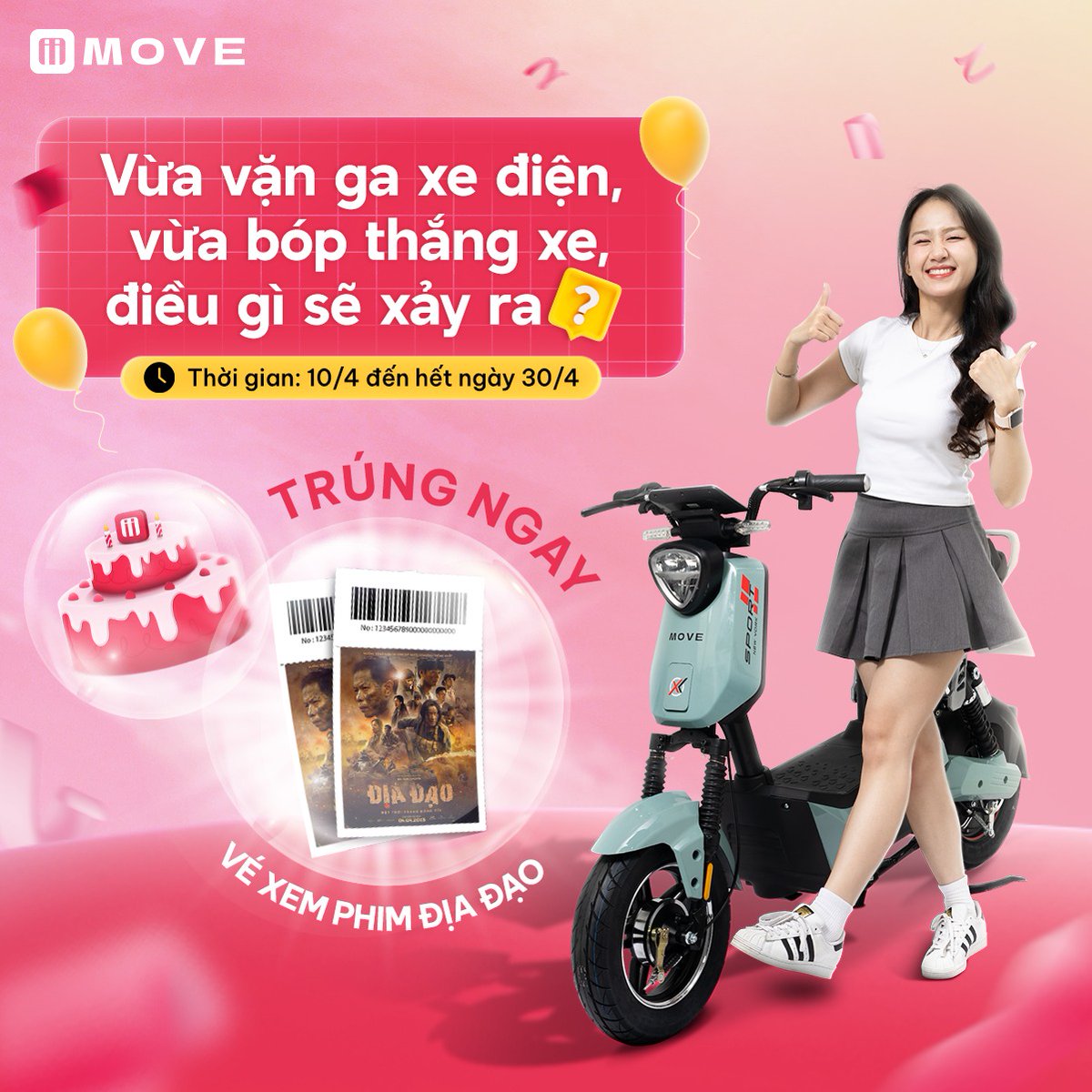 xedienmove's tweet photo. 📷 MỪNG SINH NHẬT MOVE – CHƠI GAME CÓ QUÀ 📷
Bạn có biết điều gì xảy ra khi vừa vặn ga xe điện, vừa bóp thắng không? 📷 https://t.co/eMxGPSGRGn