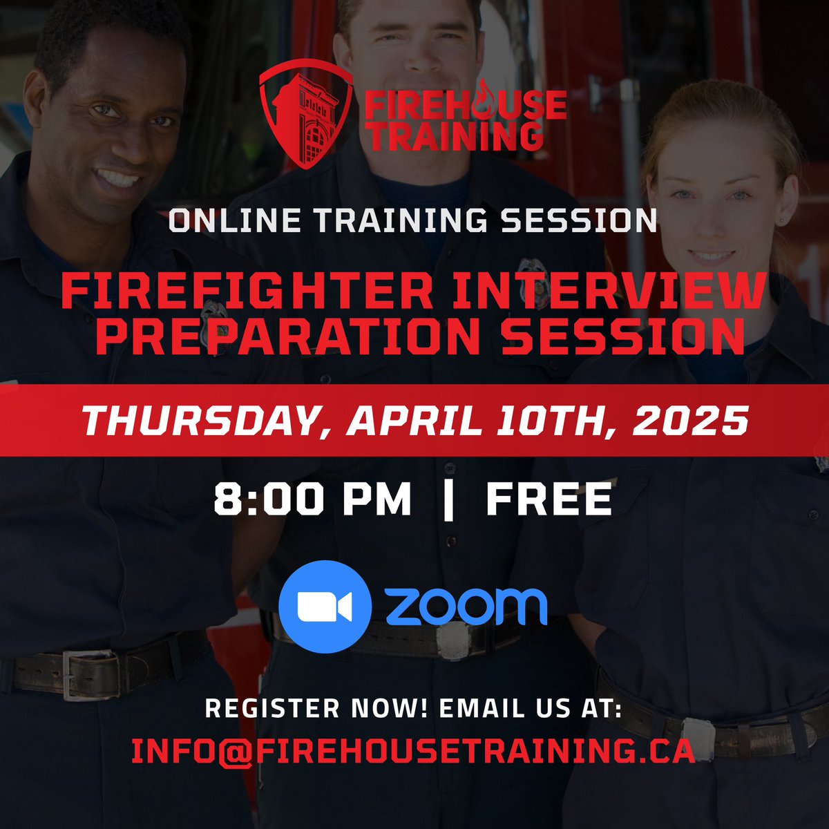 FirehouseTrain1's tweet image. Are YOU ready to crush your firefighter interview and land your dream job in the fire service? Join us for our FREE Firefighter Interview Preparation Session hosted by Firehouse Training — a proven launchpad for future fire professionals across Canada!
#FirefighterInterview🔥👨‍🚒