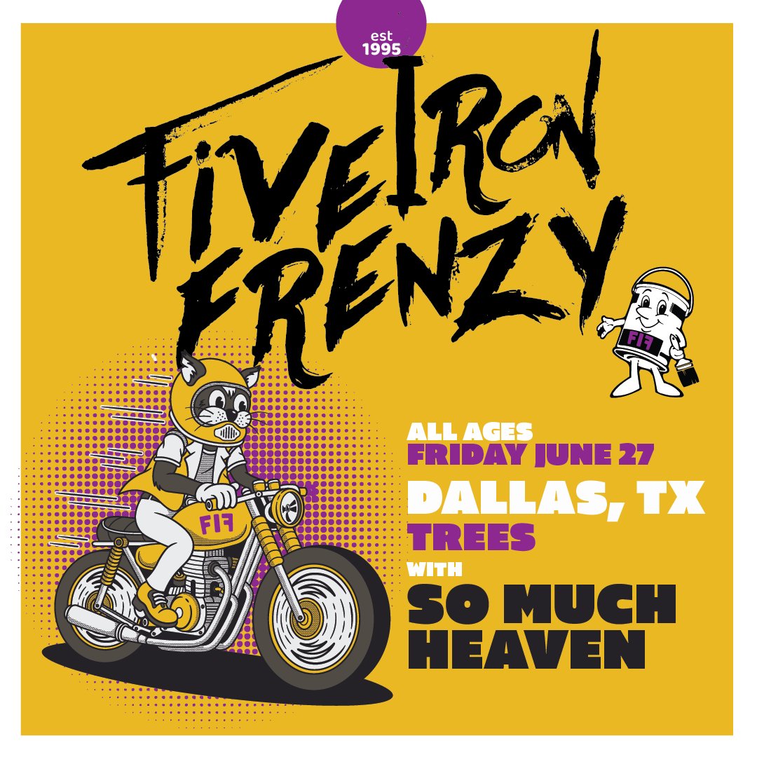 TREES (@treesdallas) on Twitter photo On Sale! Five Iron Frenzy with special guests So Much Heaven on June 27th. Get your tickets now at TreesDallas.com <a href="/fiveironfrenzy/">Five Iron Frenzy</a> @somuchheavenok On Sale! Five Iron Frenzy with special guests So Much Heaven on June 27th. Get your tickets now at TreesDallas.com <a href="/fiveironfrenzy/">Five Iron Frenzy</a> @somuchheavenok