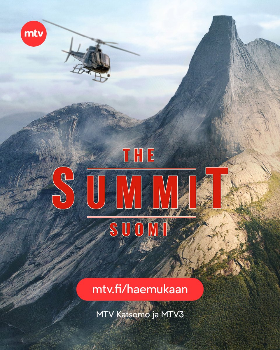 Kuka olisi valmiina elämänsä seikkailuun? 🧗

Hae mukaan The Summit Suomi -ohjelman uudelle kaudelle:
👉 mtv.fi/haemukaan

1. kauden päätösjakso:
🏔️ 20.4. su 19.30 MTV3:lla ja MTV Katsomossa

#thesummitsuomi #thesummit #mtv3suomi #mtvkatsomo
