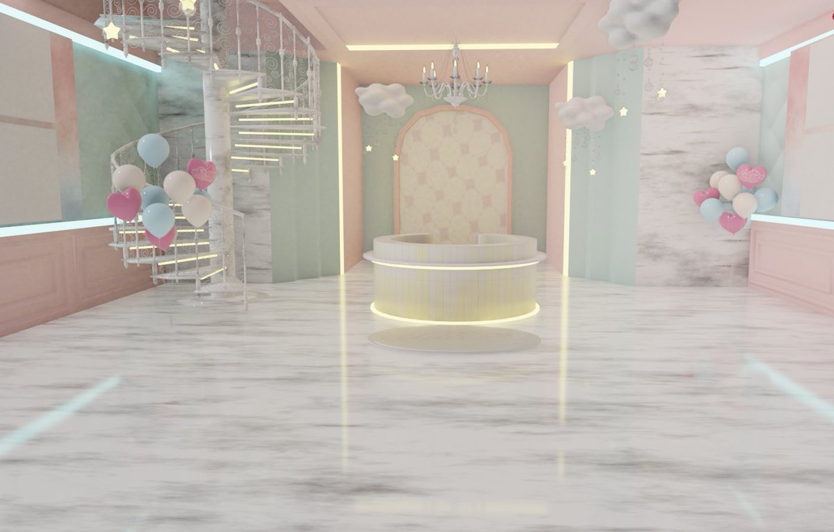 momo_wwwa's tweet photo. 制作してたVRroomのモデリング完成しました〜👏
#blender #3DCG #VRChat https://t.co/5JjiHq8Yts