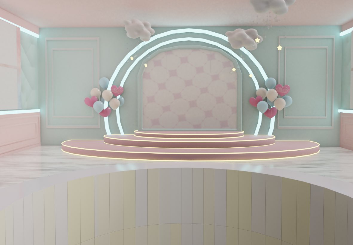 momo_wwwa's tweet photo. 制作してたVRroomのモデリング完成しました〜👏
#blender #3DCG #VRChat https://t.co/5JjiHq8Yts