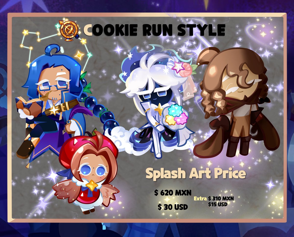 knurdcamoeI's tweet image. Hello, hi n__n I've opened my c0mms in the CR artstyle if you happen to be interested... ! DM for more information! Below are examples of my work.
#cookierun #cookierunkingdom #cookierunoc
(Payment method is Paypal. Si eres de México, se aceptan transferencias!)