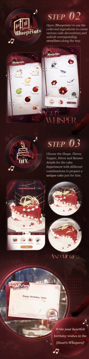 Love_Deepspace's tweet photo. There are too many secrets on Onychinus's Leader. Even the date of his birthday remains a mystery in N109 Zone!
Figure out his birthday date, and listen to his wishes in the maple grove.
Sylus's birthday event is here!

Participate in the event to claim his birthday-exclusive Memory, his Daily Outfit, Photo Pose, [Deepspace Wish: Limited*20], and various other rewards!
🎂[Where Hearts Live] Sylus's Birthday Event
🍰Event Duration: From 05:00 on Apr. 13 to 04:59 on Apr. 20 (server time)

🍰Where Hearts Live: Sylus's Birthday 5-Star Memory Rate UP
During the event, the drop rate of the limited 5-Star Memory [Sylus: Where Hearts Live] will go up drastically.
*After the event ends, this limited 5-Star Memory will not be obtainable through other means and will not enter the permanent Wish Pool: Xspace Echo.
Tips: The wish event features a pity system. You can read more about the event on the in-game rules page.

🍰Night Whisper: Sylus's Birthday Event
Participate in Sylus's birthday event to experience exclusive storylines and invite him to a secret date.
On his birthday, present him with the [cake] and [card] you made, and unlock the [birthday wish interactive story].

🍰Maple Gift: Birthday 10 Pulls & Video Call
From 05:00 on Apr. 13 to 04:59 on Apr. 20 (server time), log in to the game to claim [Deepspace Wish: Limited*10] in Mail to celebrate Sylus's birthday!
From 00:00 on Apr. 18 to 04:59 on Apr. 20 (server time), log in to receive a special birthday [Video Call] from him.

🍰Tendre Shop: Unique Birthday Rewards
Collect [Sugar Maples] by completing tasks to redeem the following rewards:
His birthday-exclusive 3-Star Memory [Sylus: Gifted Arrival],
Daily Outfit [Sylus: Natural Beginnings],
Photo Pose [Sylus: Gifted Arrival],
Event-Exclusive Title [Softbound Maple Spring],
Chibi Avatar [Sylus: Whispered Maple],
With Him Decor > Custom Hang [Maple Veil],
Background Music [Boundless Grassland], [Deepspace Wish: Limited*10], and etc.

🎁New Packs
During the event, the new [Flutter Joy Pack] and [Cherished Feelings Pack] series, which include [Deepspace Wish: Limited], will be available in Shop at special prices, up to 90% off.
*You can read more about the event in-game.

#LoveandDeepspace #Sylus #HBDSylus