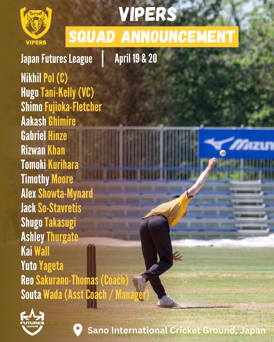 Japan Cricket Association|日本クリケット協会 on X: Japan Cricket Association|日本クリケット協会 on X: