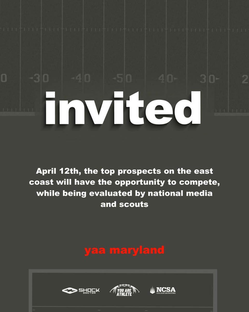 Thank you for the camp invite  <a href="/youareathlete/">You Are Athlete</a> <a href="/Coach_Hatcher20/">Mike Hatcher</a> <a href="/CoachAhmadTUFF/">Khalil Ahmad</a> <a href="/Coach_Saint/">Mike Saint Germain</a> <a href="/BoniCoach/">Tank Boni</a> <a href="/ScoutingNE/">Coach Silva</a>