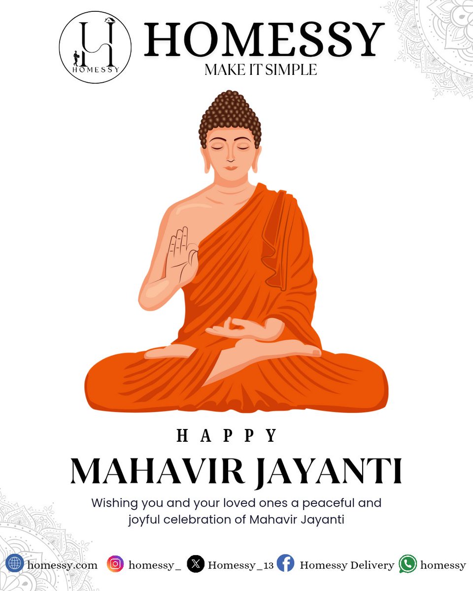 Homessy_13's tweet photo. On this auspicious occasion of Mahavir Jayanti, let's embrace peace, non-violence, and kindness in our lives. May Lord Mahavir’s teachings inspire us to walk the path of truth and harmony.

Happy Mahavir Jayanti! https://t.co/AQUrgojthC