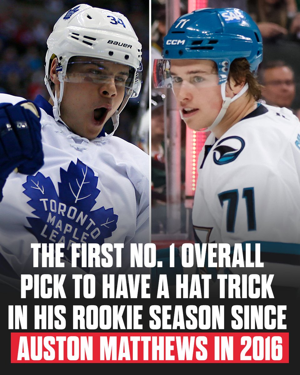 espn's tweet image. Macklin Celebrini is making his mark on the NHL ✨